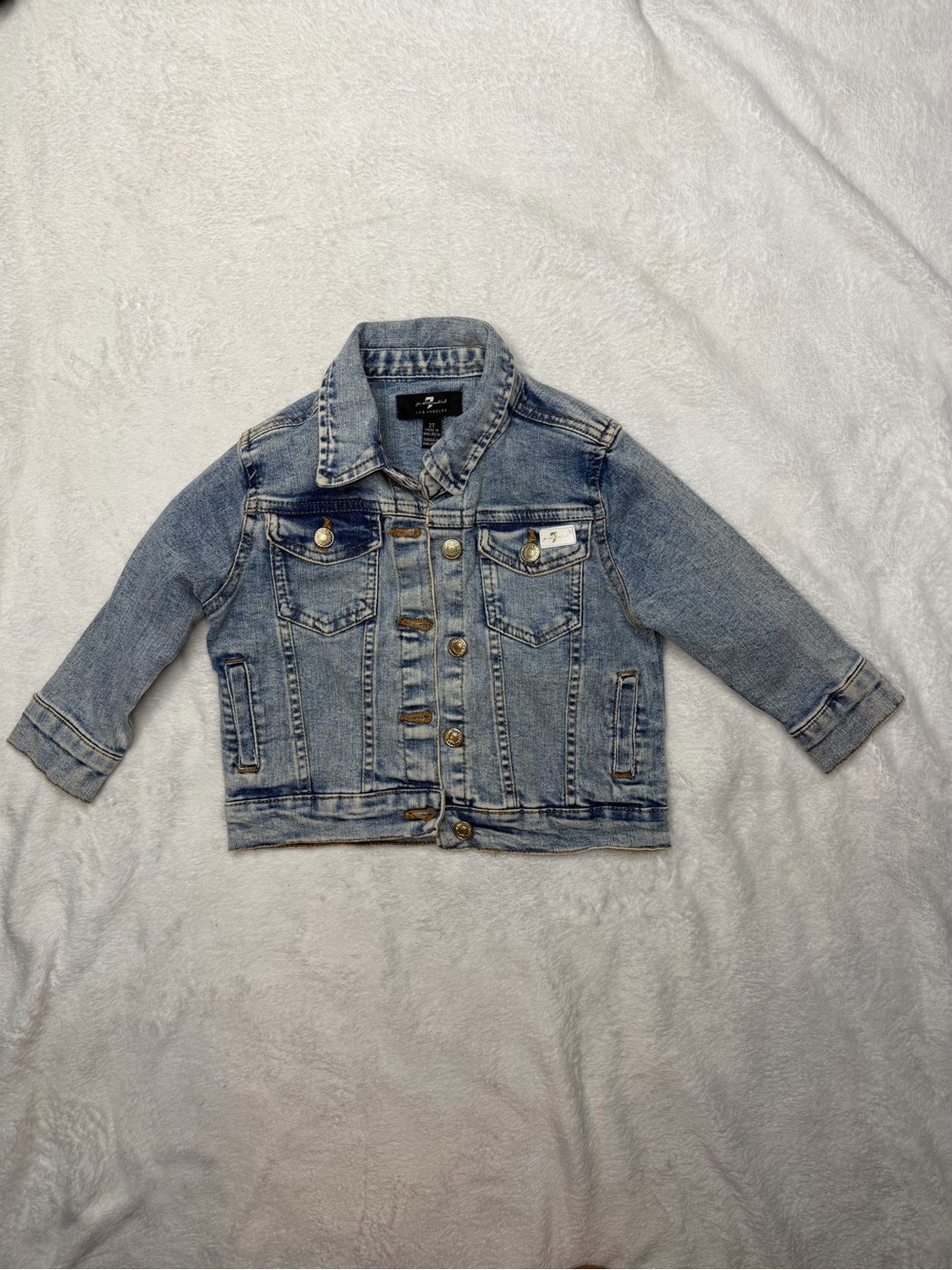 7 For All Mankind Light Blue Kids Denim Jacket